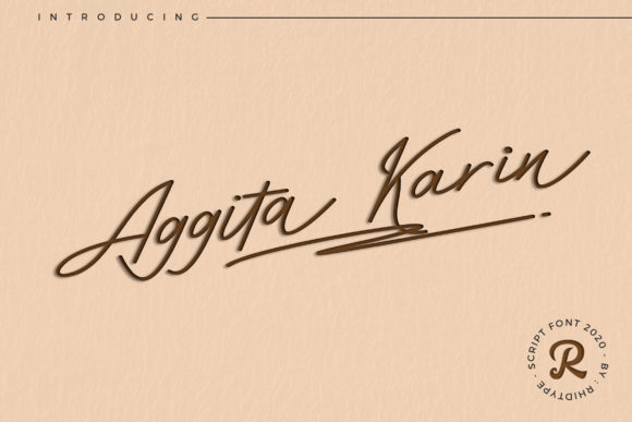 Aggita Karin: A Handwritten Font for Impactful Digital Design