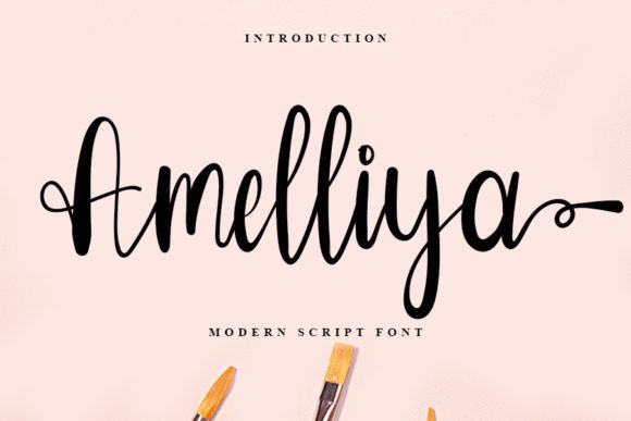 Amelliya: A Script Font for Handmade Crafters and Product Creators