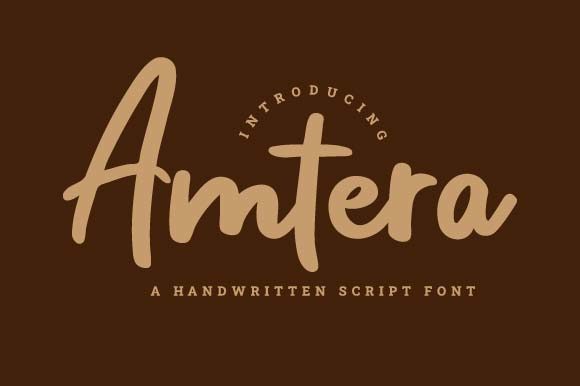 Amtera: A Script Font for Modern Branding and Design