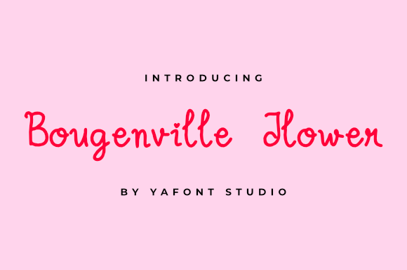 Bougenville Flowers: A Font That Elevates Your Brand