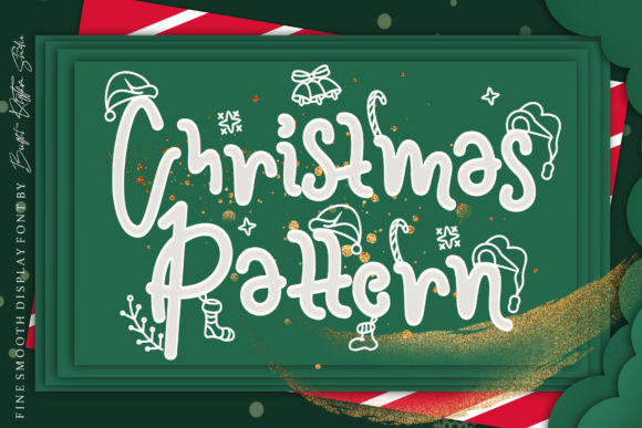 Christmas Pattern Font for Festive Branding