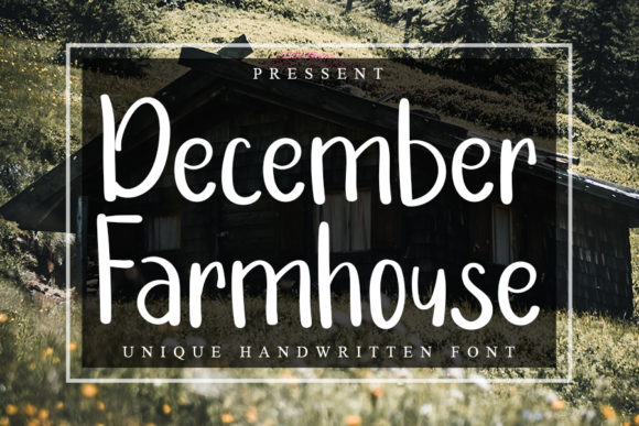 December Farmhouse Font in Real Campaign Design
