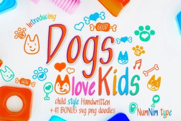 Dogs Love Kids Font for Campaign Creatives